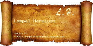 Lampel Hermiusz névjegykártya
